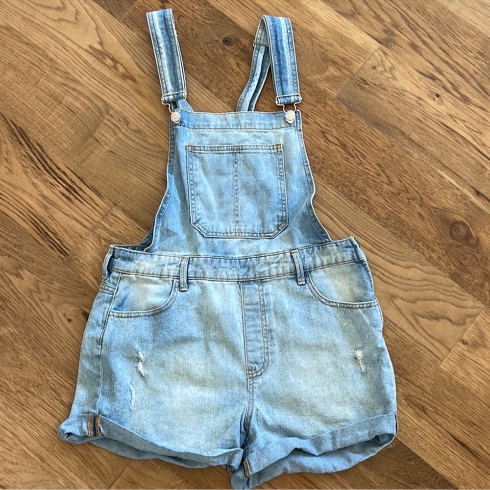 Forever 21 Light Blue Denim Overalls